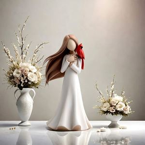 Unique Resin Angel Figurine with Red Cardinal - Scandinavian Home Decor & <b>Memorial</b> <b>Keepsake</b> - Product Image 1