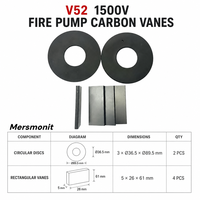 Kit de palettes et plaques d'extrémité en graphite autolubrifiant pour système d'amorçage de pompe à incendie, pièces de rechange résistantes à l'usure pour pompe à vide