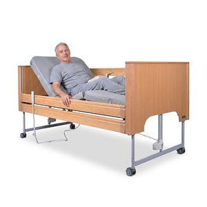 IEC 60601 OEM&ODM Elektrisches Krankenhausbett mit Rollen für die häusliche Pflege, Holzbett für Senioren - Product Image 2