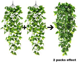 Plantes artificielles suspendues, vente en gros d'usine, fausses feuilles de <span class=keywords><strong>lierre</strong></span>, pour mur de maison, <span class=keywords><strong>chambre</strong></span> et Patio, décoration intérieur et extérieur, 3,6ft - Product Image 2