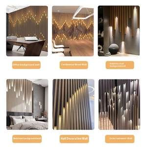 Panel de Pared WPC con Diseño de Cielo Estrellado, Cuadrado, Hueco, Fácil Instalación, Decoración de Pared para <span class=keywords><strong>TV</strong></span>, Pantalla de Luz - Product Image 3