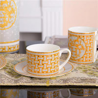 Ensemble tasse et soucoupe à café de style européen haut de gamme, motif cheval, en céramique, tasse à thé en porcelaine fine, origine Chine, service à thé occidental