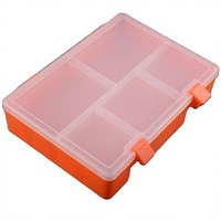 Nouvelle mallette de rangement en plastique rectangulaire Portable avec plateau amovible et séparateurs Boîte de rangement de pièces en PP jetables