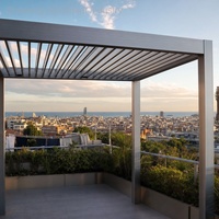 Robuste 100% Wasserdichte Moderne 4x3m Aluminium-Pergola für Terrasse, Garten & Außenbereich - Für Wohn- und Gewerbezwecke