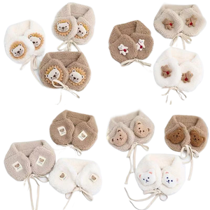 Mignonnes oreillettes pour bébé en peluche doublées polaire, épaisses et protectrices pour les oreilles, pour les quatre saisons, chauffe-oreilles d'extérieur pour enfants par temps froid - Product Image 1