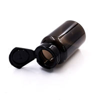 Bouteille de médecine en plastique personnalisée de 100ml Bouteilles de capsules de supplément Vatamin Bouteille de pilules en plastique Pompe de pulvérisation PET OEM Ambre rond 5000