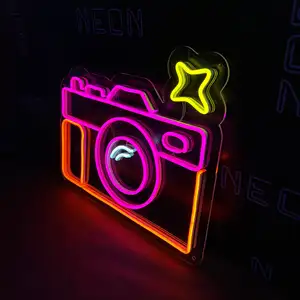 Photo Camera LED Neon Sign Custom Company Logo Neon Light Take Picture Ins Popular LED Lighting Wall Decoration