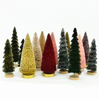 Decoração de natal pinha sisal agulhas de sisal com luz led topo branco árvore de natal