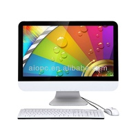 Intel I7 işlemci 8GB bellek siyah Mini PC ile 27 inç All-In-One masaüstü bilgisayar Msata SSD Linux fare kullanılır