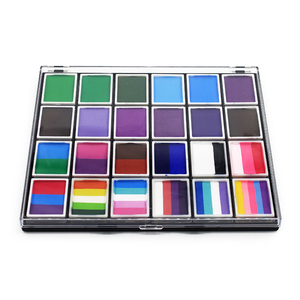 Palette de couleurs arc-en-ciel transfrontalière très vendue, carnet et ensemble d'outils pour la <span class=keywords><strong>peinture</strong></span> sur visage, pour le maquillage d'Halloween, les festivals - Product Image 4