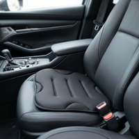 Coussin de siège de voiture premium en forme de cale - Mousse à mémoire de forme haute densité, similicuir de luxe, soulagement de la douleur sciatique pour sièges