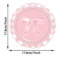 Ensemble de fête à thème d'assiette en papier jetable en dentelle rose pour anniversaire nouvel an chinois boîte de remise des diplômes emballée fournitures de fête d'anniversaire