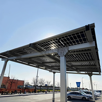 Stock européen, vente en gros, structures de carport modernes, conception de structure de stationnement solaire en aluminium, installation de système de carport solaire