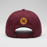 Casquette Snapback ELVN China Sporty brodée Flame Rat, borde plate, 100% coton, couleur bordeaux, pour les passionnés d'art tatoué