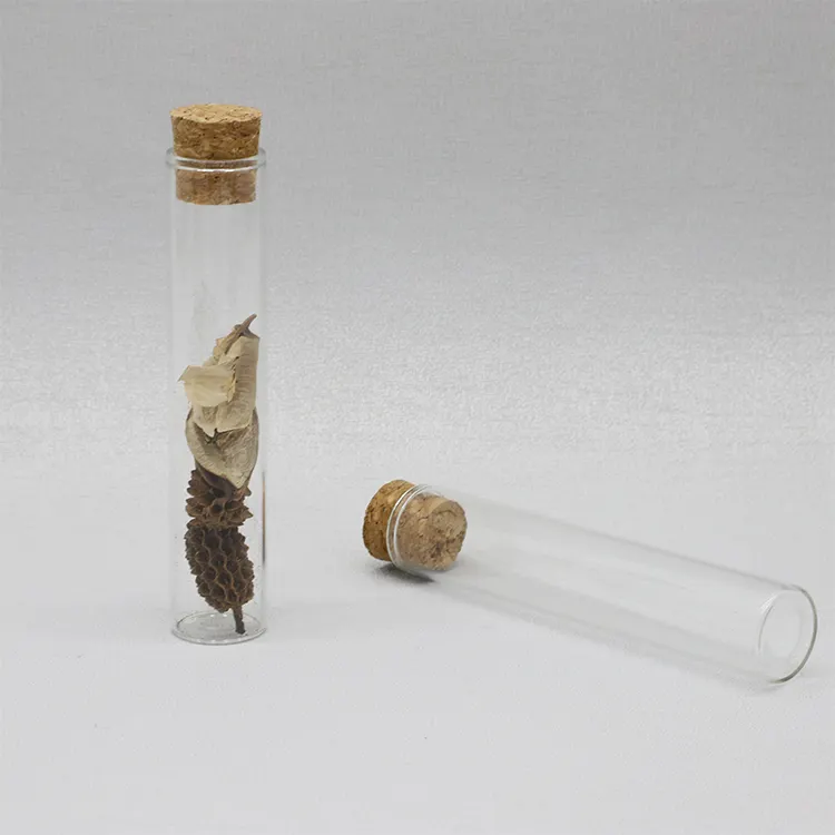 22 * 120 mm glas runde gerade röhre durchsichtige flasche für kräuter mit korkkappe behälter flaschen