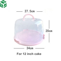 Boîtes rondes en plastique pour gâteaux de luxe, pour faire des gâteaux et des cupcakes, 1 pièce