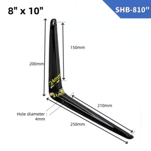 Schwimmende Regal halterung aus 10-Zoll-Edelstahl Industrielle Bücherregal halterungen aus Metall für dekorative TV-Winkel halterungen - Product Image 2