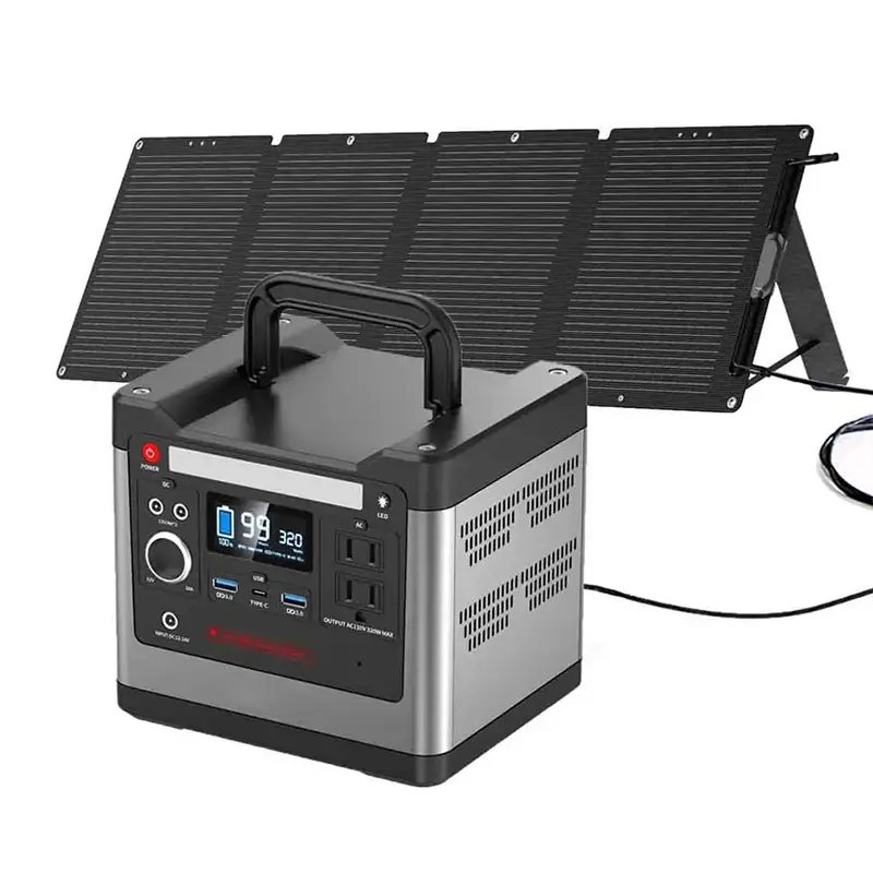 600w 800w 1000w tragbares Solargenerator-Kraftwerk LiFePO4 LED-Licht-Not strom versorgung mit Solar panel