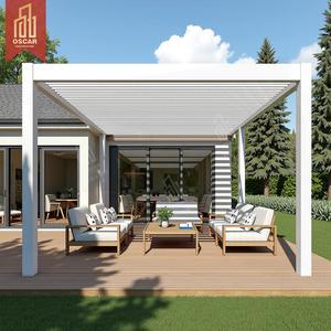 Gemotoriseerd Waterdicht Luxe Aluminium Buiten Tuinhuisje Met Led Verlichting Tuin Patio Achtertuin Buiten Schaduw Schuilplaats Pergola - Product Image 3
