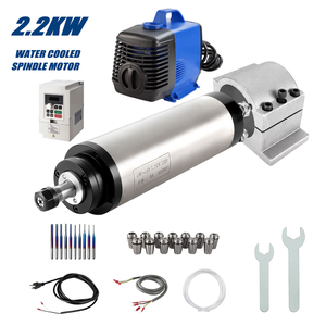Zhong Hua Jiang 2.2KW ER20 80mm 110V/220V Kit de Motor de Husillo CNC Refrigerado por Agua Venta al por Mayor de Fábrica para Taladrado y Grabado - Product Image 1