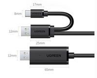 Cable de Datos USB 3.0 de Doble Extremo USB-A a USB-A/Tipo-C con Revestimiento de PVC para Transferencia de Archivos Plug & Play entre 2 PC, Modelo US516