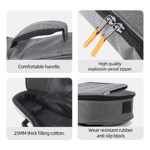 Housse de transport personnalisée pour <span class=keywords><strong>mandoline</strong></span>, rembourrage 20 mm, tissu Oxford 600D, intérieur en velours pour guitare électrique, trompette, saxophone - Product Image 6