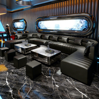 Ensemble canapé et table basse en PU de luxe sur mesure pour KTV, home cinéma, cabine de karaoké, salles de fête