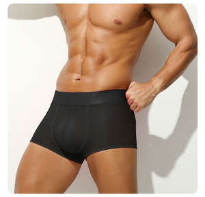 <span class=keywords><strong>Boxer</strong></span> da <span class=keywords><strong>Uomo</strong></span> in Seta Ghiaccio a Rete Sottile, Taglia <span class=keywords><strong>XL</strong></span>, Traspiranti in Tessuto Lavorato a Maglia, a Vita Bassa, Modello a Quattro Angoli per Adulti - Product Image 5