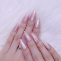 AIERFEI vente en gros de haute qualité superbe oeil de chat presse sur les ongles longs amande faux ongles conseils ongles artificiels nus