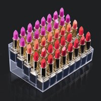 Lucite personnalisé Transparent acrylique rouge à lèvres titulaire plexiglas maquillage organisateur présentoir