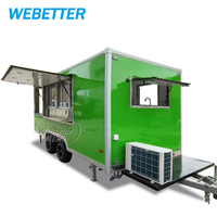 WEBETTER Outdoor Mobile BBQ Concession Food Trailer Camion à café entièrement équipé Four à pizza au feu de bois Food Truck à vendre
