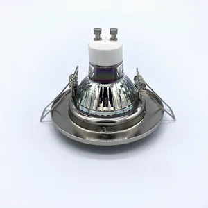 Indoor Chrome Gold Metal MR16 Round Recessed Spot Light Downlight Housing