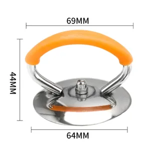 Couvercle de casserole de remplacement Poignées universelles de couvercle de batterie de cuisine Poignées de bouton faciles à retourner Poignée de couvercle de casserole en acier inoxydable