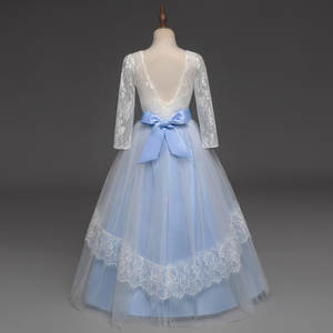 Articles les plus vendus : Robe longue d'été pour bébé, rose et blanche, avec nœud, respirante, en demi-dentelle, pour mariages - Product Image 2