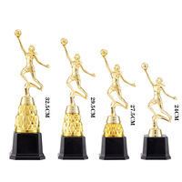 Trophée créatif en résine plastique pour compétition sportive de volleyball pour jeunes et enfants, avec gravure de personnages, Chine