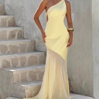 Femmes élégant mince Satin Maxi robe nouvel été écologique Sexy fronde sans manches col carré XS motif solide élégant Long