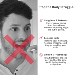 पोर्टेबल अलाइनर रिमूवल टूल इनविजिबल ब्रेसेस रिमूवर हुक रिटेनर निकालने का उपकरण मौखिक स्वच्छता मैनीक्योर सेवर - Product Image 3