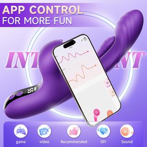 Vibrateur 3-en-1 pour femmes avec contrôle par application, stimulation vaginale, clitoridienne et point G, fonction de léchage et de balancement de la langue, jouet sexuel pour adultes - Product Image 3
