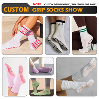 Chaussettes de Pilates et de yoga personnalisables de qualité supérieure, antidérapantes, avec logo brodé pour le sport de Pilates