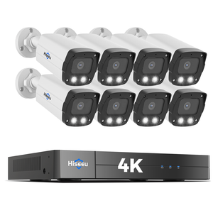 Kit de Sistema de Cámara de Seguridad POE, Cámara <span class=keywords><strong>IP</strong></span> de Alta Calidad 4K 8MP 8CH 16CH H.265 <span class=keywords><strong>Hiseeu</strong></span>, Cámara de Seguridad <span class=keywords><strong>IP</strong></span> para Exteriores de 8 MP CMOS NVR - Product Image 1
