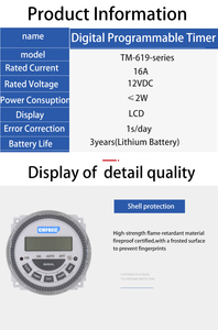 Chfbec tm619 AC220V 230V 240V 16A kỹ thuật số LCD Power Timer Lập trình thời gian chuyển tiếp với được liệt kê tiếp sức - Product Image 5