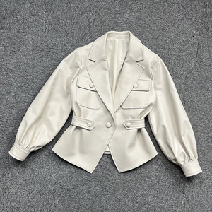 تخفيضات الربيع الساخنة: سترة نسائية من الجلد الطبيعي، بليزر جلدي مثير - Product Image 5