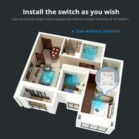 Interrupteur intelligent sans fil Zemismart Tuya Zigbee avec 4 gangs, interrupteur mural à bouton-poussoir, télécommande, minuterie, application Smart Life