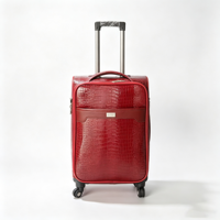 Valise à roulettes en cuir PU motif crocodile, souple, silencieuse, étanche, pour voyages d'affaires, pour hommes et femmes