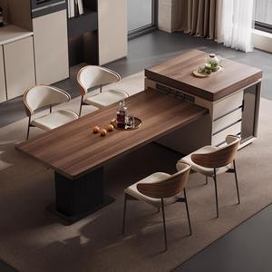 <span class=keywords><strong>Table</strong></span> de salle à manger italienne minimaliste haut de gamme, <span class=keywords><strong>table</strong></span> à manger rétractable intégrée, armoire latérale pour îlot de cuisine à la maison - Product Image 2