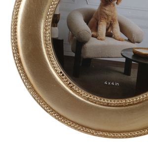 Cadre photo rond avec nœud doré 4x4 pouces, cadre photo décoratif en métal pour table et mur - Product Image 5