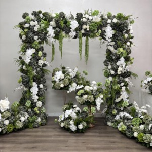 Arco <span class=keywords><strong>de</strong></span> Flores Cuadrado <span class=keywords><strong>de</strong></span> 8x8 pies con Decoración Floral Verde para Fiestas Temáticas <span class=keywords><strong>de</strong></span> <span class=keywords><strong>la</strong></span> <span class=keywords><strong>Selva</strong></span>, Estilo 2026, para Arreglos Florales - Product Image 1