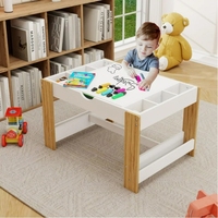 Table polyvalente pour tout-petits Assemblage de blocs de construction pour enfants Table de jeu et de dessin pour enfants