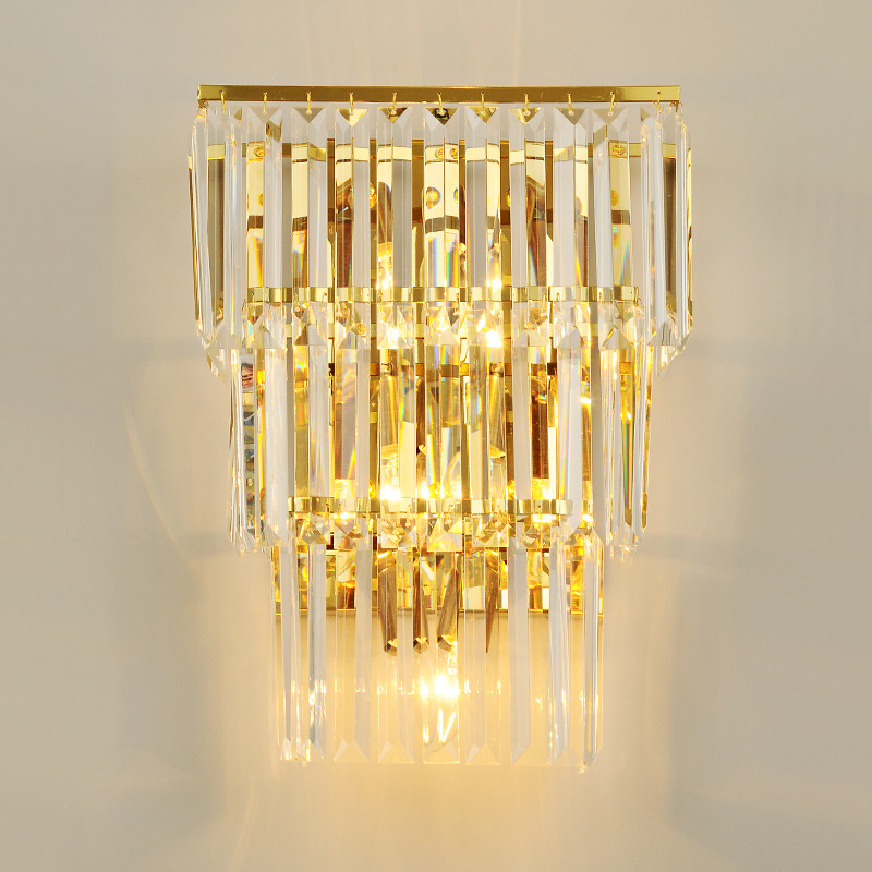 Crystal Reading Hotel Indoor Wall Lights LED Interior Decorative Bedroom Modern Mounted Reading Wall Lamp