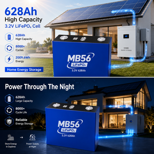 Cellule de batterie prismatique LiFePO4 EU DDP MB56 <span class=keywords><strong>3</strong></span>.2V 628Ah, stockage de lithium haute capacité pour packs de batteries de traction solaires ESS et véhicules électriques - Product Image 1